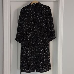 Banana Rep Star Print Shirt Dress With Belt